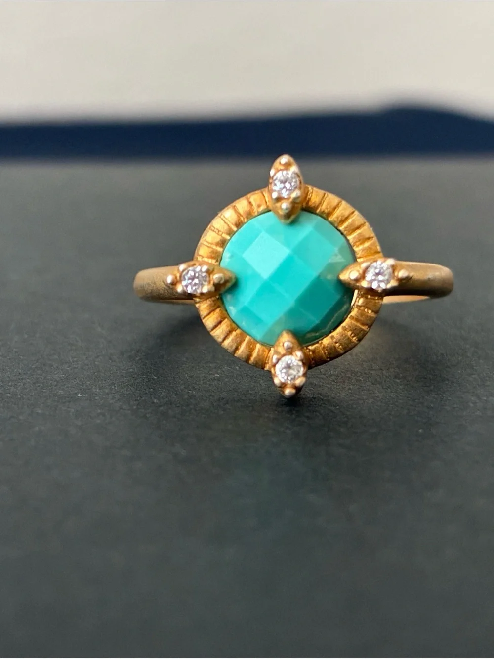 Sterling Silver- Turquoise Ring Sz 7 Freida Rothman